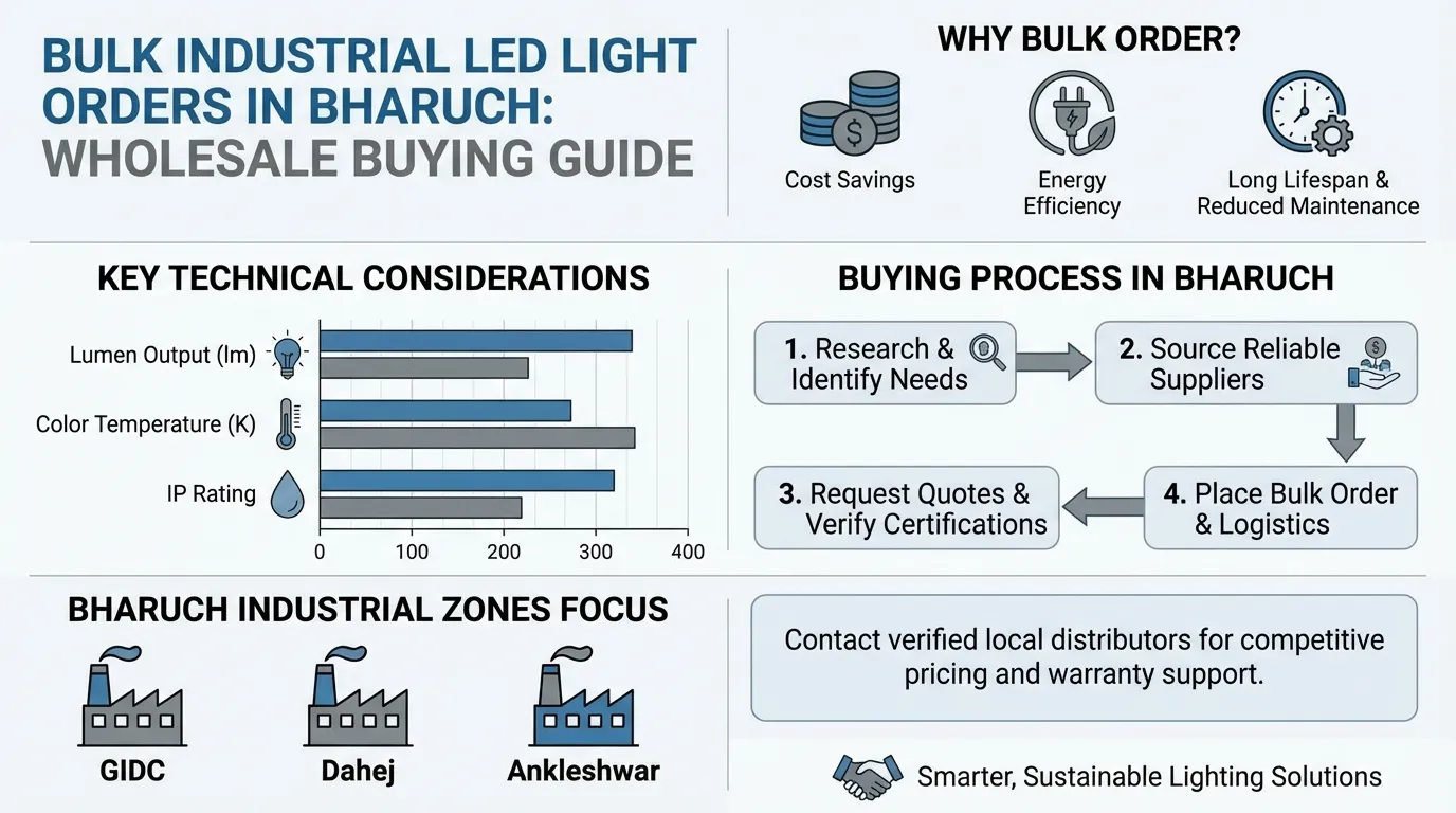 Bulk Industrial LED Light Orders in Bharuch β Wholesale Buying Guide Infographic