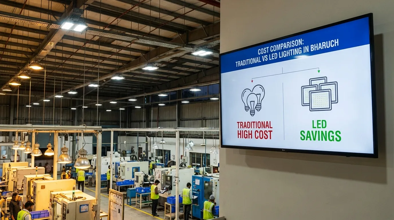 Industrial Lighting Cost Comparison: Traditional vs. LED Lighting in Bharuch