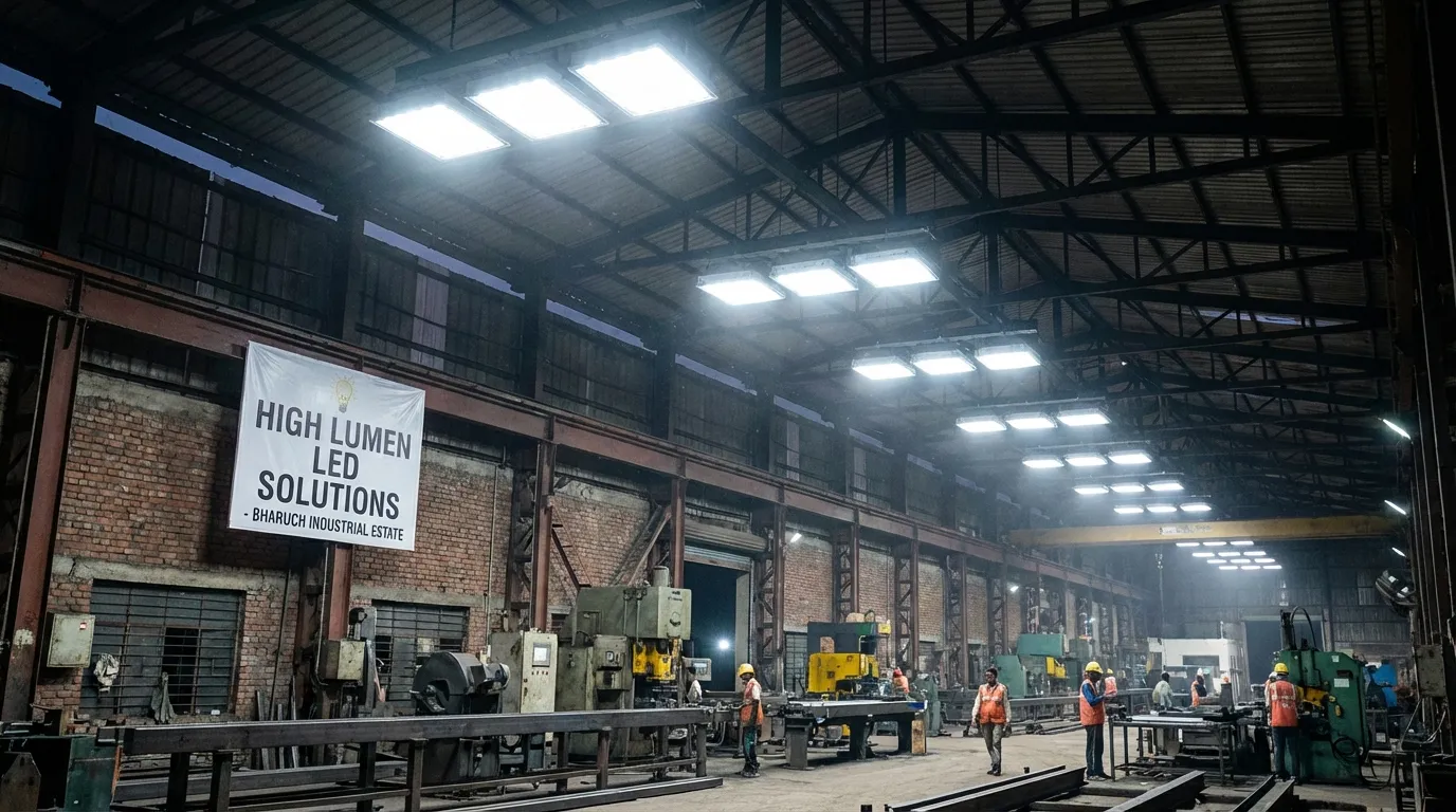 Maximizing Industrial Efficiency: High Lumen Output LED Lights for Factories in Bharuch