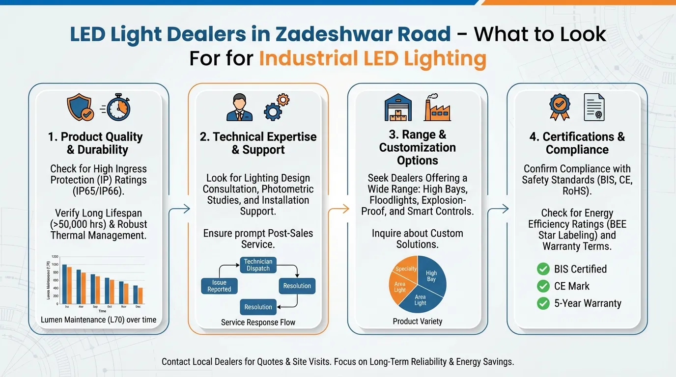 LED Light Dealers in Zadeshwar Road – What to Look For Infographic